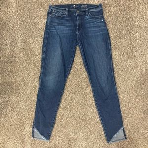 7 for all Mankind the ankle skinny jeans size 28